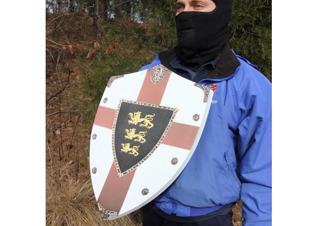 Richard the Lionheart Lion Passant Guardant Medieval Foam Shield - Medieval Depot