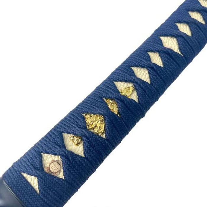 Frost Bloom Porcelain Blue Hand Forged Katana