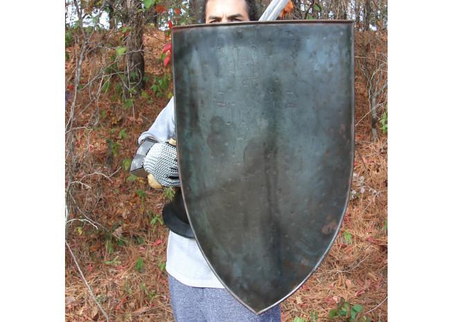 Fully Functional Handmade 16 Gauge Heater Shield - Medieval Depot