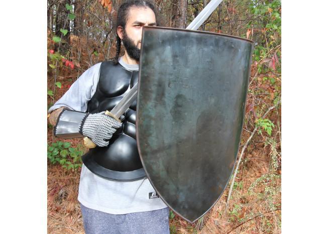 Fully Functional Handmade 16 Gauge Heater Shield - Medieval Depot