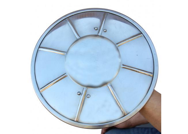 Polished Medieval Fluted Buckler Shield - Medieval Depot