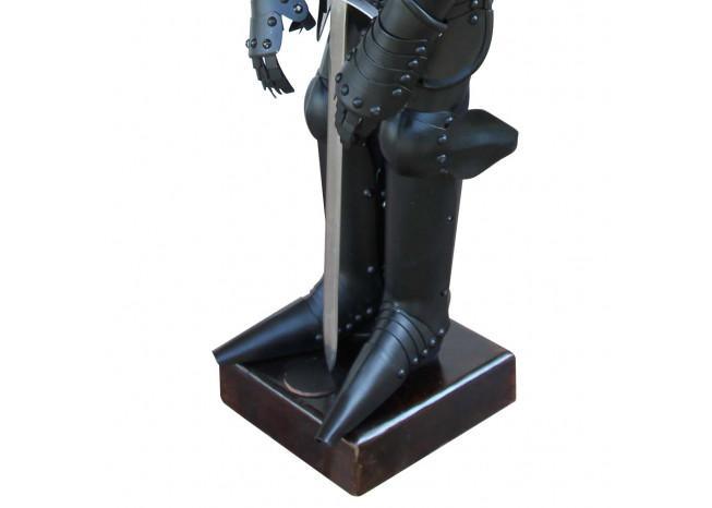 Medieval Mini Black Knight 14th Century Statute - Medieval Depot
