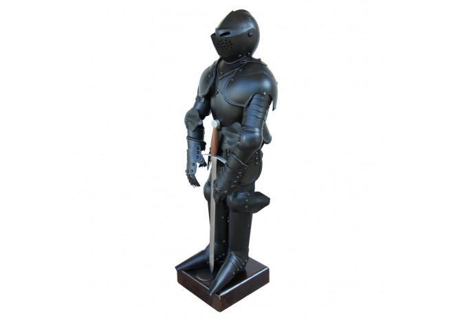 Medieval Mini Black Knight 14th Century Statute - Medieval Depot