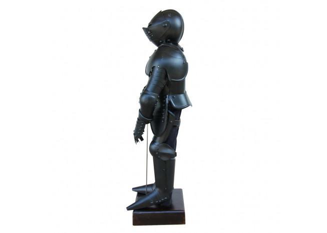 Medieval Mini Black Knight 14th Century Statute - Medieval Depot