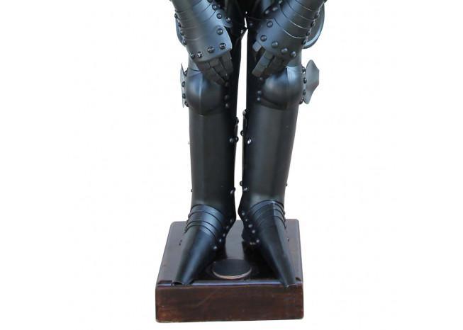 Medieval Mini Black Knight 14th Century Statute - Medieval Depot