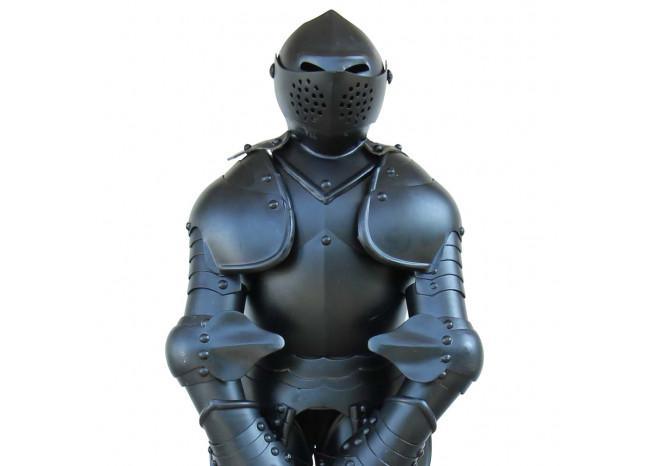Medieval Mini Black Knight 14th Century Statute - Medieval Depot