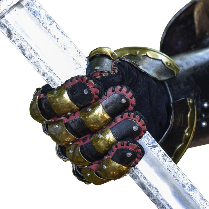 The Cursed Black Knight Functional Medieval Armor Gauntlets - Medieval Depot