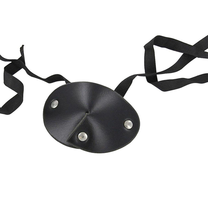 Leather Handmade Dark as Night Pirate Eye Patch - Medieval Depot