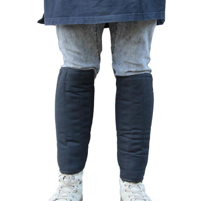 Padded Cotton Battle Cry Full Leg Greaves Set - Medieval Depot