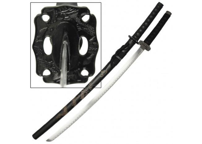 Japanese Double Dragon Fury Samurai Katana Sword - Medieval Depot