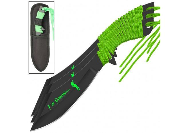 Death Hunter Scimitar Throwing Knife Set - Medieval Depot