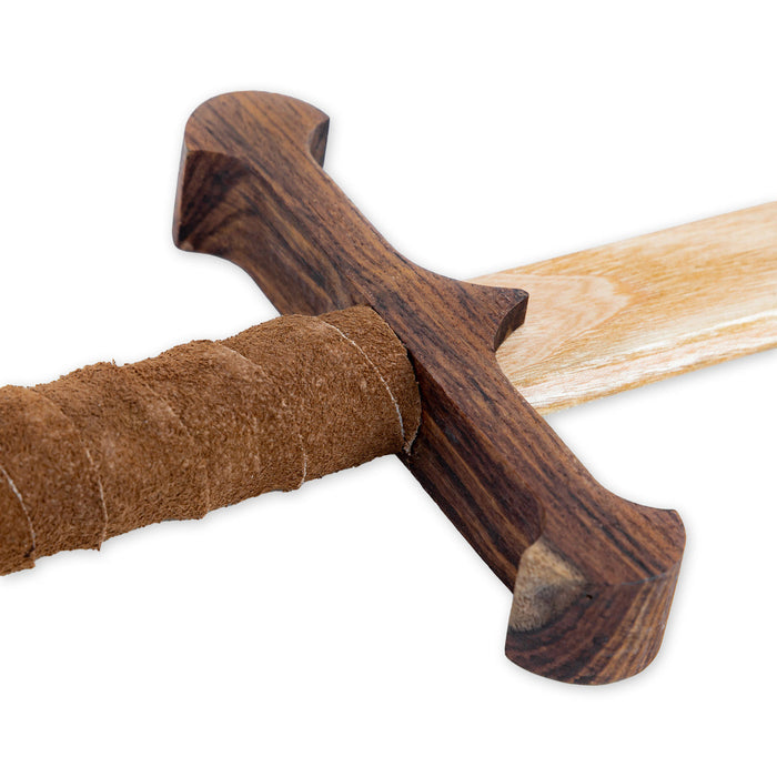 Thunderstruck Hooved Combatant Wood Sword with Leather Wrapped Handle