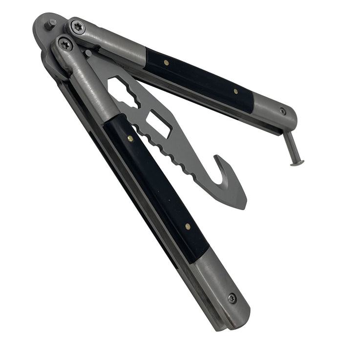 Tuxedo Black Butterfly Style Multitool Blade Trainer
