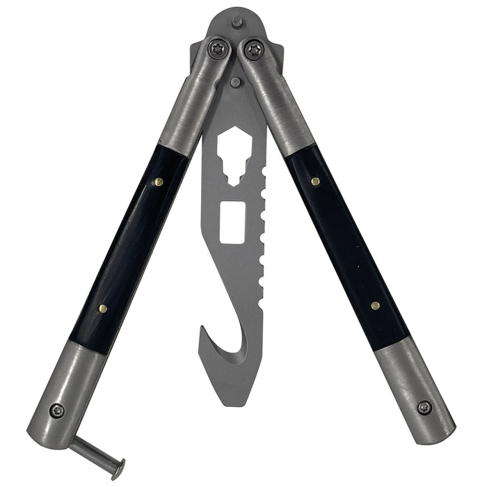 Tuxedo Black Butterfly Style Multitool Blade Trainer