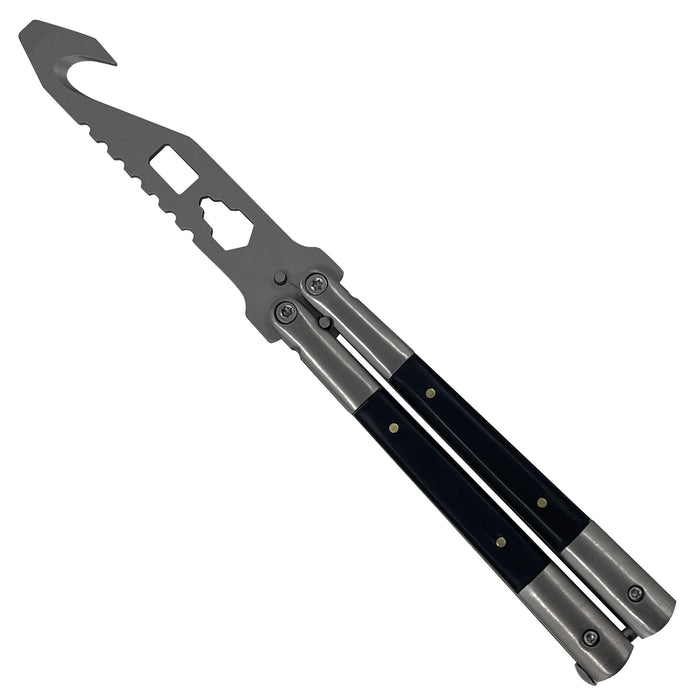 Tuxedo Black Butterfly Style Multitool Blade Trainer
