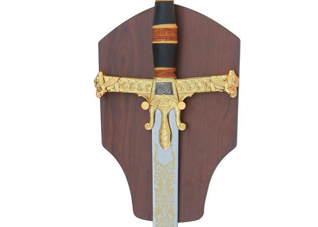 Wood Grain Medieval Sword Wall Plaque - Medieval Depot