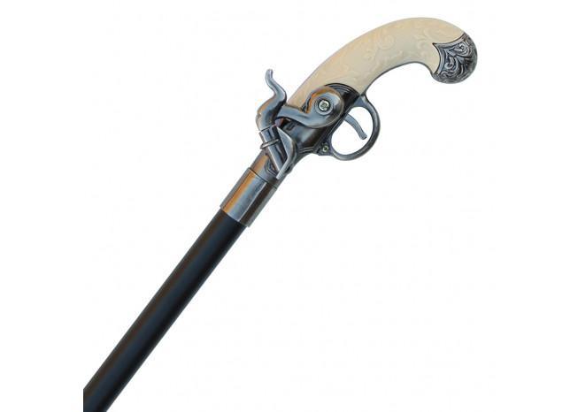 Early American Flintlock Sword Cane - Medieval Depot