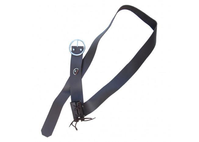 European Dark Gentry Leather Baldric - Medieval Depot
