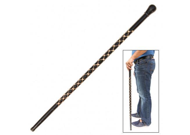 Handmade Eucalyptus Tribal Malawi Walking Cane - Medieval Depot