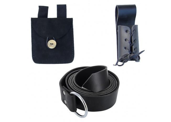 Medieval Conventional Knights Belt with Pouch Frog Set - Medieval Depot