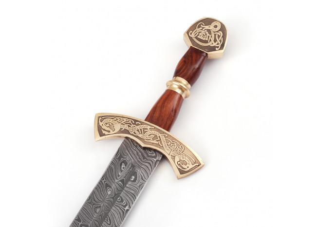 Warriors Call Damascus Steel Carolingian Viking Sword - Medieval Depot