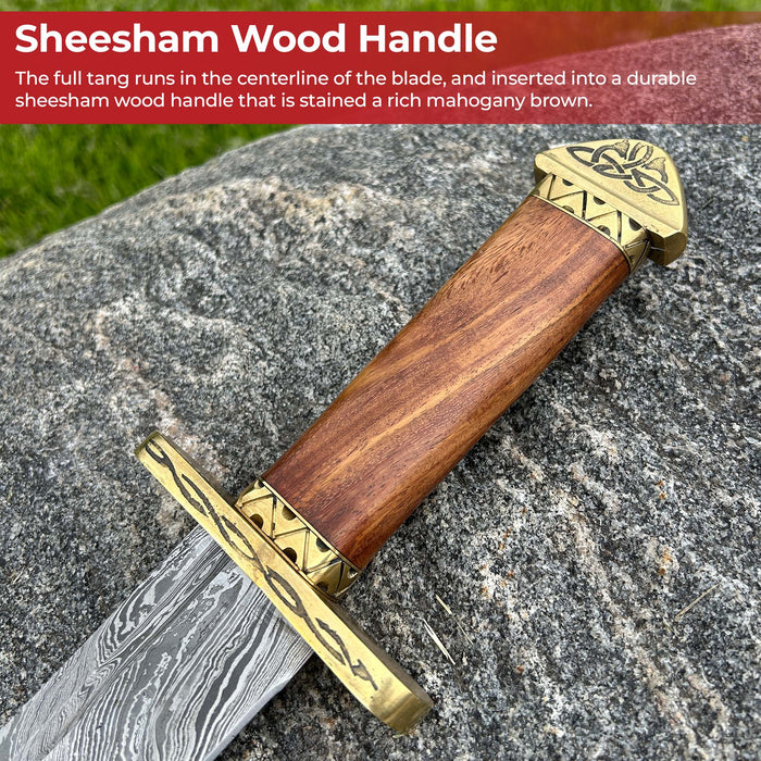 7th Century Damascus Steel Medieval Lang Saex Viking Sword