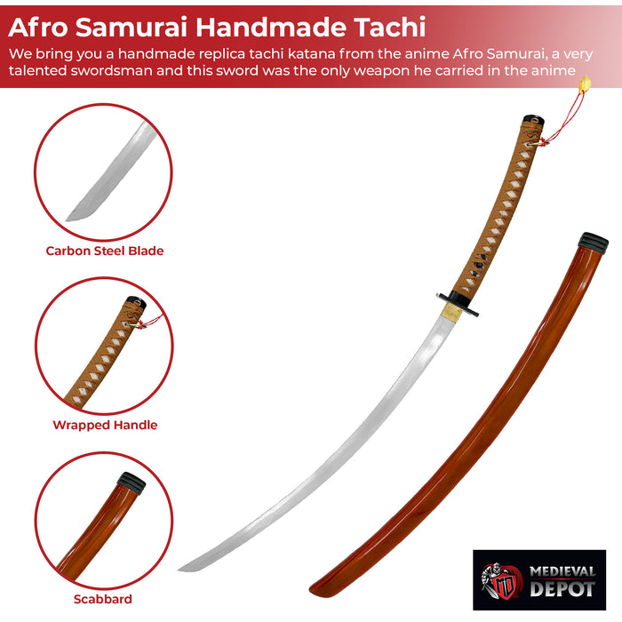 Afro Samurai handmade Tachi katana sword