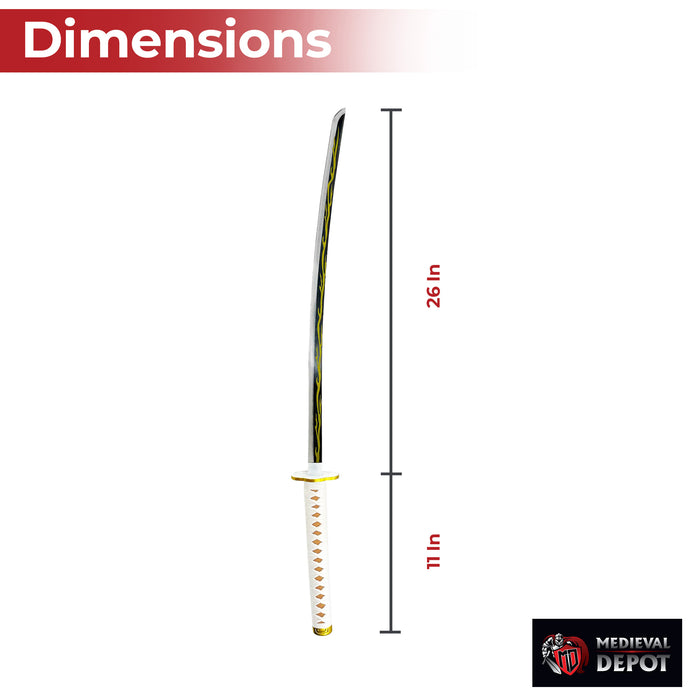 Agatsuma Zenitsu Collectible Demon Slayer Replica Yellow Nichirin Katana Sword