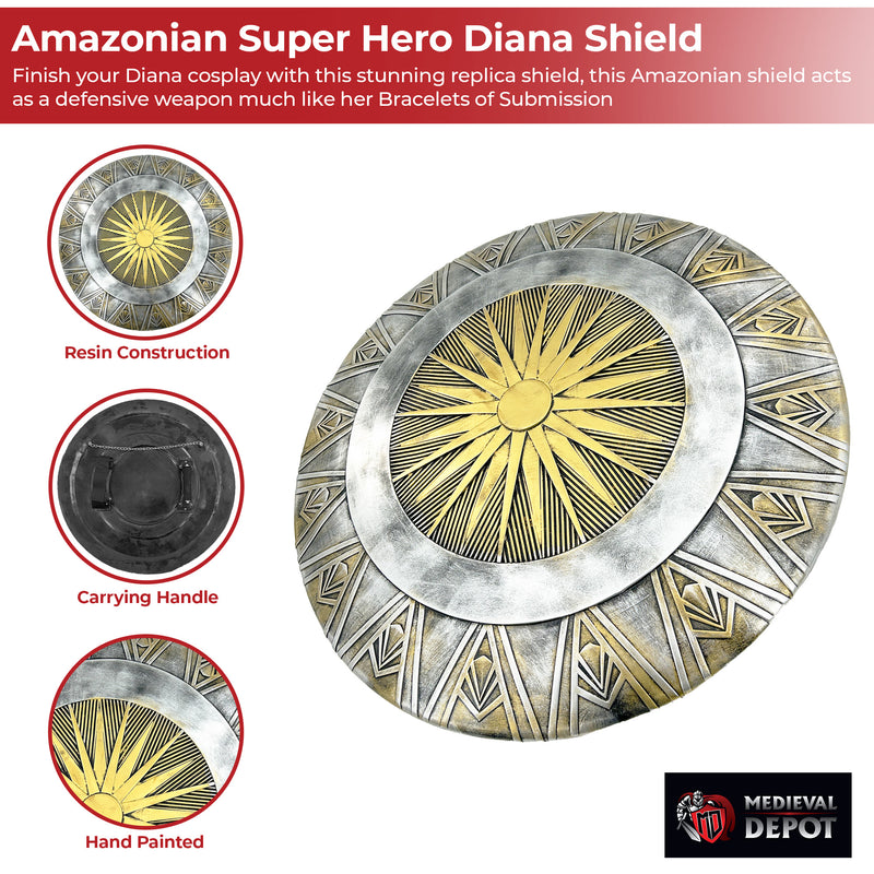 Amazonian Super Hero Diana Cosplay Costume Shield