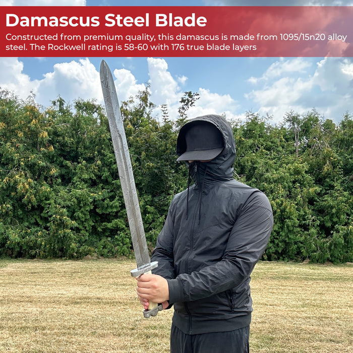Anglo Saxon No Mans Land Damascus Battle Sword