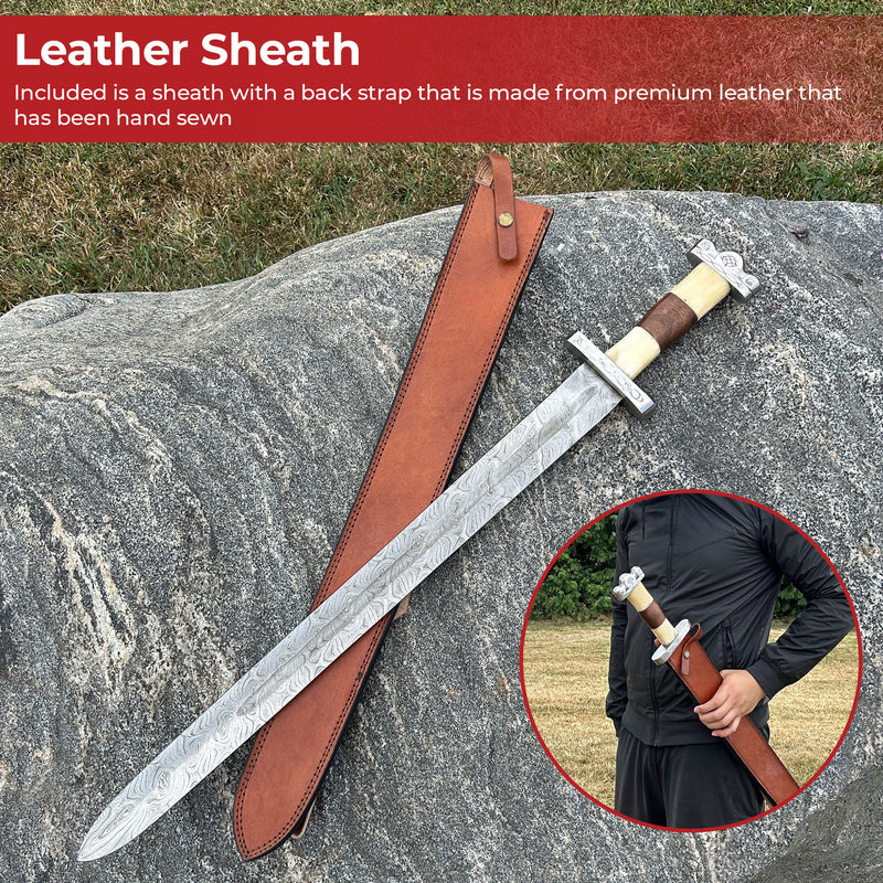 Anglo Saxon No Mans Land Damascus Battle Sword