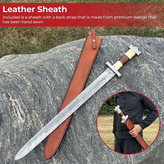 Anglo Saxon No Mans Land Damascus Battle Sword