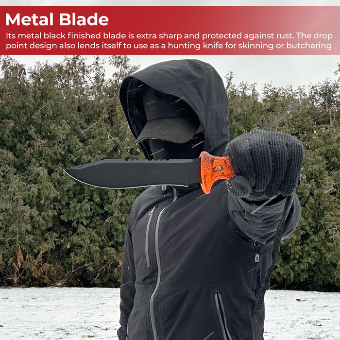 Anxious Assault Saw Back Bowie Knife