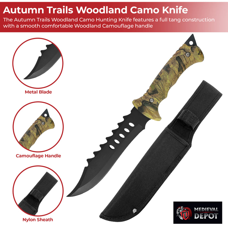 Autumn Trails Woodland Camo Hunting Knife