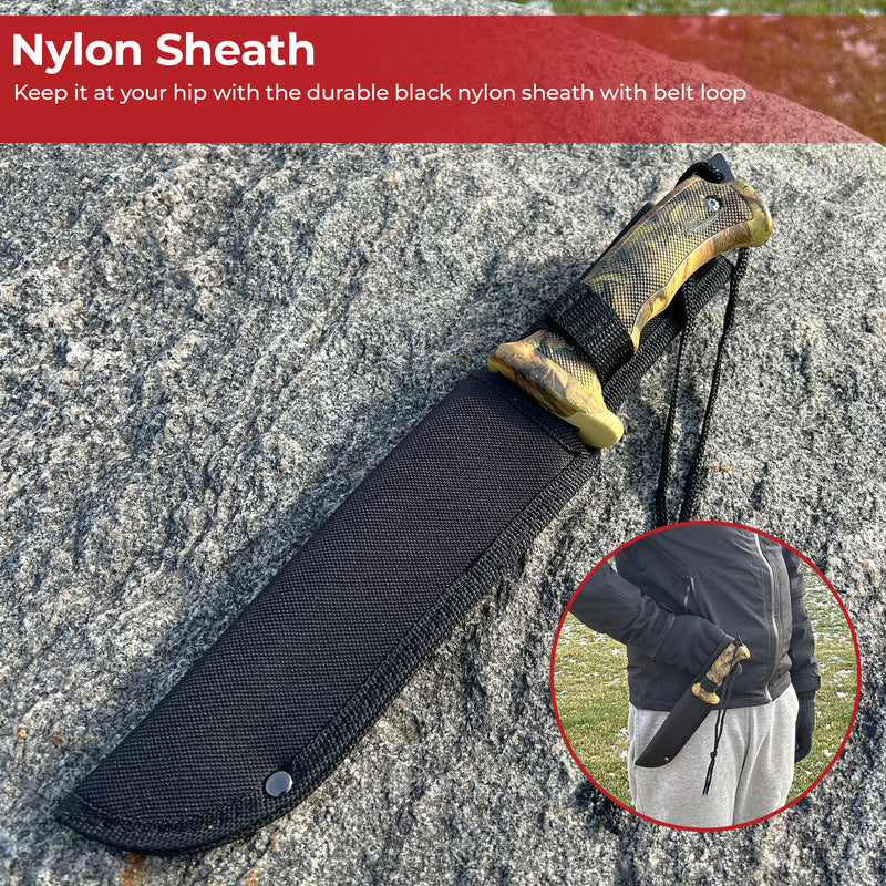 Autumn Trails Woodland Camo Hunting Knife