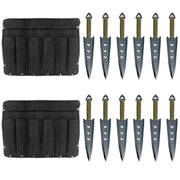 Apache Warrior Arrowhead 12-Piece Throwing Knife Set