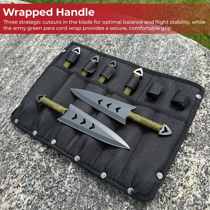 Apache Warrior Arrowhead 12-Piece Throwing Knife Set