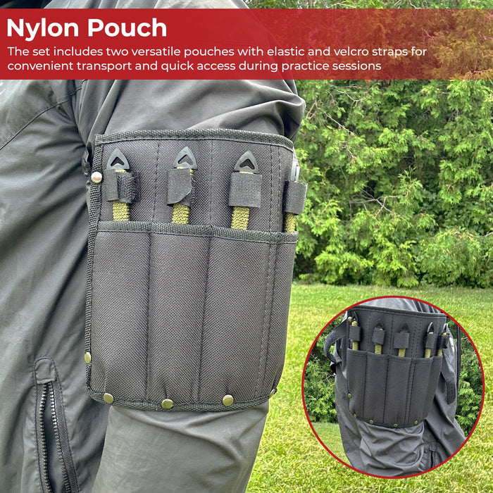 Apache Warrior Arrowhead 12-Piece Throwing Knife Set