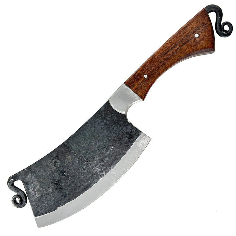 Artisan Forged Full Tang  Kitchen Cleaver with Leather Sheath