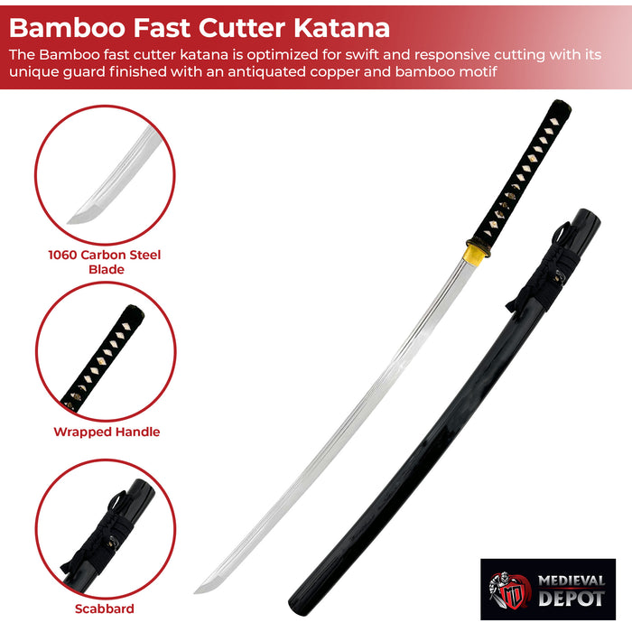 Bamboo Fast Cutter Hand Forged Katana