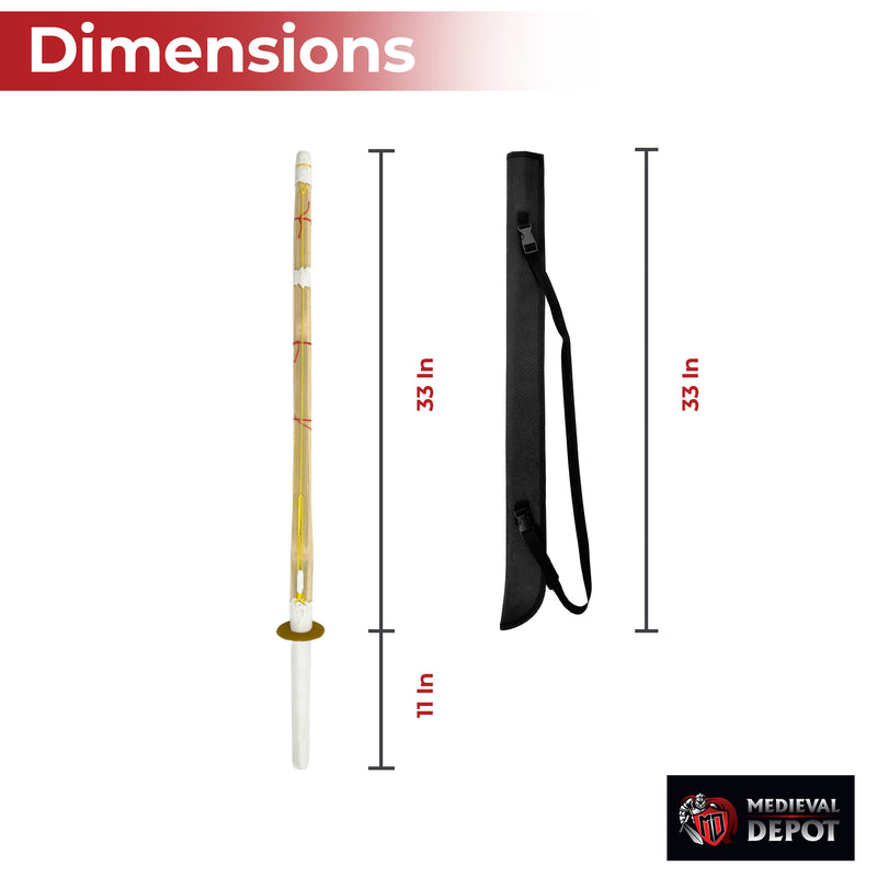 Bamboo Shinai Sparring Sword Sheath Set
