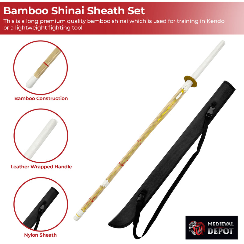 Bamboo Shinai Sparring Sword Sheath Set