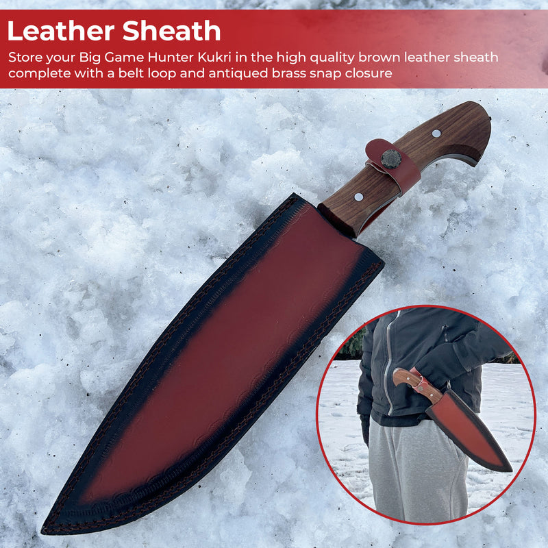 Big Game Hunter Full Tang Outdoor Kukri Machete Hunting Knife