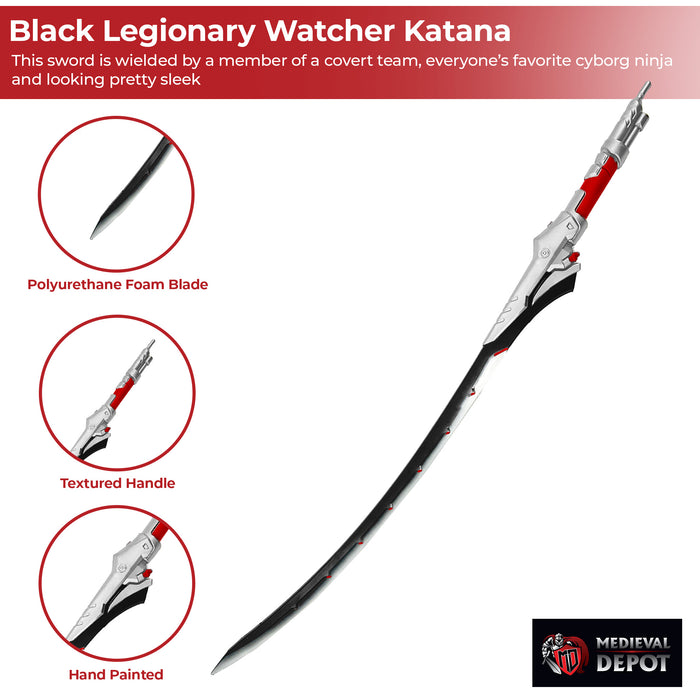 Black Legionary Foam Watcher Katana Sword