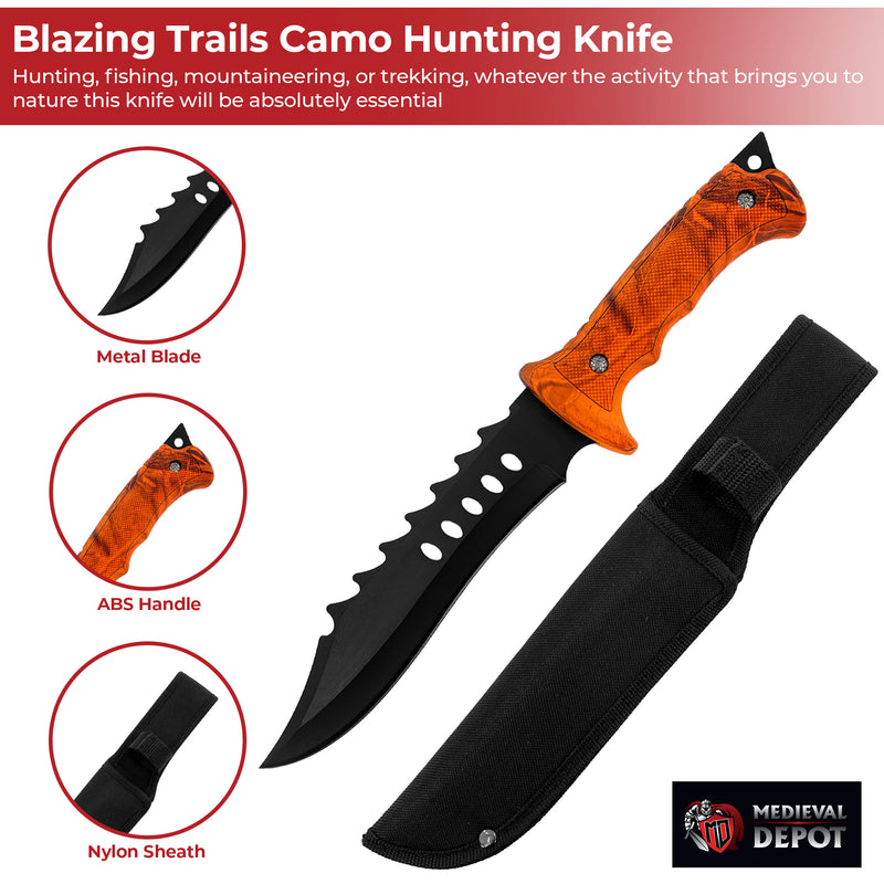 Blazing Trails Camo Hunting Knife