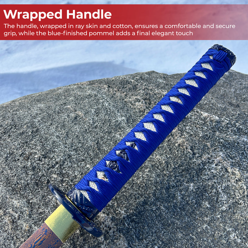 Blue Phoenix Damascus Steel Katana