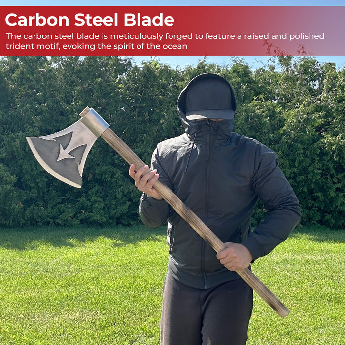Briny Deep Trident Forged Large Two Handed Axe