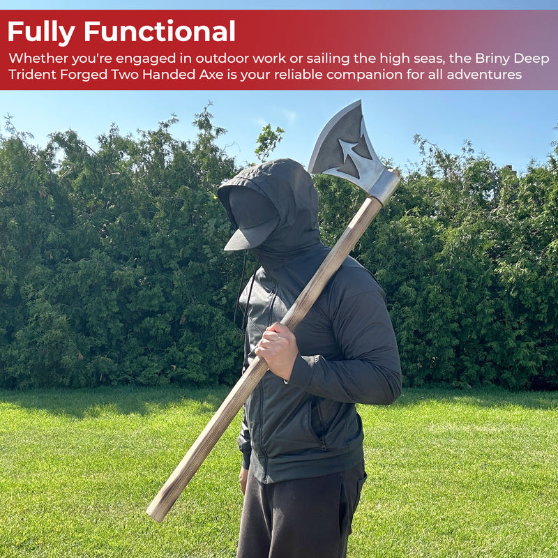 Briny Deep Trident Forged Large Two Handed Axe