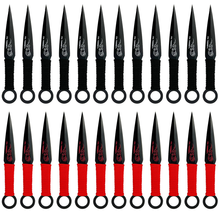 Bullseye 24-Piece Target Throwing Knife Set