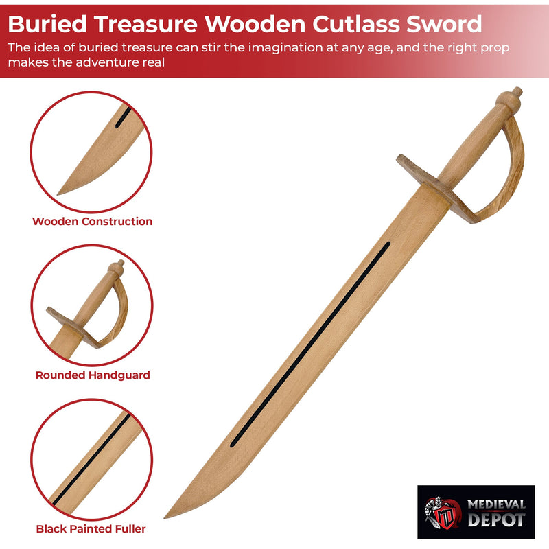 Buried Treasure Wooden Cutlass Sword